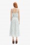 Adaline Broderie Midi Dress In Blue White | Women Bardot Day To Night Dresses