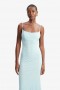 Adoni Mesh Midi Dress In Aqua | Women Bardot Day To Night Dresses
