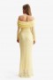 Adoni Off Shoulder Maxi Dress In Canary Yellow | Women Bardot Day To Night Dresses