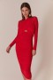 Aliyah Dress In Fire Red | Women Bardot Cocktail & Party Dresses