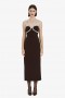 Amalia Diamante Midi Dress In Black | Women Bardot Cocktail & Party Dresses