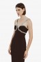 Amalia Diamante Midi Dress In Black | Women Bardot Cocktail & Party Dresses