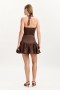 Amorette Linen Mini Skirt In Chocolate | Women Bardot Skirts