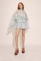 Anyssa Ruffle Mini Dress In Softblue | Women Bardot Day To Night Dresses