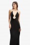 Aradia Halter Dress In Black | Women Bardot Occasion Dresses