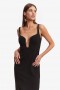 Brooklyn Diamonte Midi Dress In Black | Women Bardot Cocktail & Party Dresses