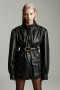 Clements Vegan Leather Jacket In Black | Women Bardot Jackets