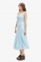Delaney Lace Midi Dress In Softblue | Women Bardot Day To Night Dresses