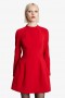 Delphi Long Sleeve Mini Dress In Deep Red | Women Bardot Cocktail & Party Dresses