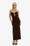 Eleni Midi Dress In Black | Women Bardot Cocktail & Party Dresses
