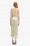 Eloda Sequin Midi Dress In Green Floral | Women Bardot Cocktail & Party Dresses