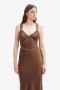 Emory Lace Slip Dress In Chocolate | Women Bardot Occasion Dresses