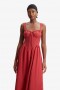 Esra Midi Dress In Fire Red | Women Bardot Day To Night Dresses
