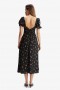 Gillian Midi Dress In Black Floral | Women Bardot Day To Night Dresses