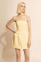 Karoline Hourglass Mini Dress In Canary Yellow | Women Bardot Cocktail & Party Dresses