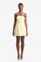Karoline Hourglass Mini Dress In Canary Yellow | Women Bardot Cocktail & Party Dresses