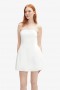 Karoline Satin Mini Dress In Orchidwht | Women Bardot Cocktail & Party Dresses