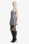 Karoline Sequin Velour Dress In Silver | Women Bardot Cocktail & Party Dresses