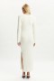 Kavala Knit Maxi Dress In Ivory | Women Bardot Day To Night Dresses
