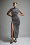 Kelso Velvet Sequin Maxi Dress In Silver | Women Bardot Cocktail & Party Dresses