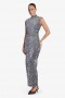 Kelso Velvet Sequin Maxi Dress In Silver | Women Bardot Cocktail & Party Dresses