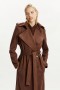 Kira Vegan Suede Trench Coat In Chocolate | Women Bardot Coats