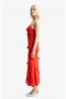 Lanae Maxi Dress In Fire Red | Women Bardot Day To Night Dresses