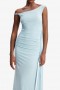 Layana Asym Maxi Dress In Light Blue | Women Bardot Cocktail & Party Dresses