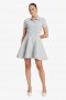 Lexter Short Sleeve Knit Dress In Dovegrey | Women Bardot Day To Night Dresses