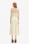 Lilah Corset Midi Dress In Yellow Daisy | Women Bardot Day To Night Dresses