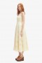 Lilah Corset Midi Dress In Yellow Daisy | Women Bardot Day To Night Dresses