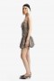 Lisett Printed Mini Dress In Brown Leopard | Women Bardot Day To Night Dresses
