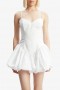 Lissett Poplin Mini Dress In Orchidwht | Women Bardot Day To Night Dresses