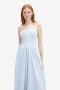 Lola Corset Stripe Midi Dress In Blue Strip | Women Bardot Day To Night Dresses