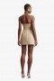 Madeline Hourglass Mini Dress In Tan | Women Bardot Cocktail & Party Dresses