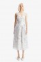 Malea Midi Dress In Blue Garden Floral | Women Bardot Day To Night Dresses