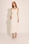 Marsella Ruffle Midi Dress In Ivory | Women Bardot Occasion Dresses