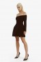 Nadene Hourglass Mini Dress In Black | Women Bardot Cocktail & Party Dresses