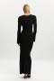 Nautico Knit Maxi Dress In Black | Women Bardot Day To Night Dresses