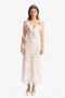Olea Floral Maxi Dress In Pink Floral | Women Bardot Occasion Dresses