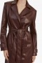 Vegan Leather Trench Coat In Deep Plum | Women Bardot Coats