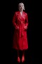 Vegan Leather Trench Coat In Famous Red | Women Bardot Coats