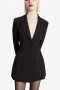 Verity Lace Up Blazer Dress In Black | Women Bardot Cocktail & Party Dresses