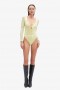 Verona Sequin Bodysuit In Canary Yellow | Women Bardot Bodysuits