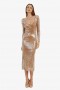 Verona Sequin Maxi Dress In Nude | Women Bardot Cocktail & Party Dresses