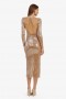 Verona Sequin Maxi Dress In Nude | Women Bardot Cocktail & Party Dresses