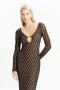 Yazmin Lace Midi Dress In Black | Women Bardot Cocktail & Party Dresses