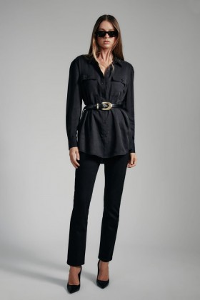 Albee Lightweight Shirt In Black | Women Bardot Shirts & Blouses