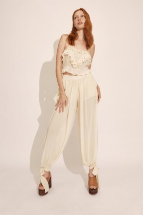 Alira Soft Balloon Pant In Softbeige | Women Bardot Pants