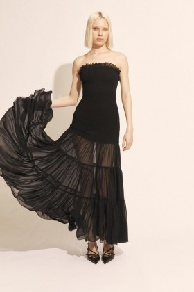 Azura Strapless Maxi Dress In Black | Women Bardot Day To Night Dresses